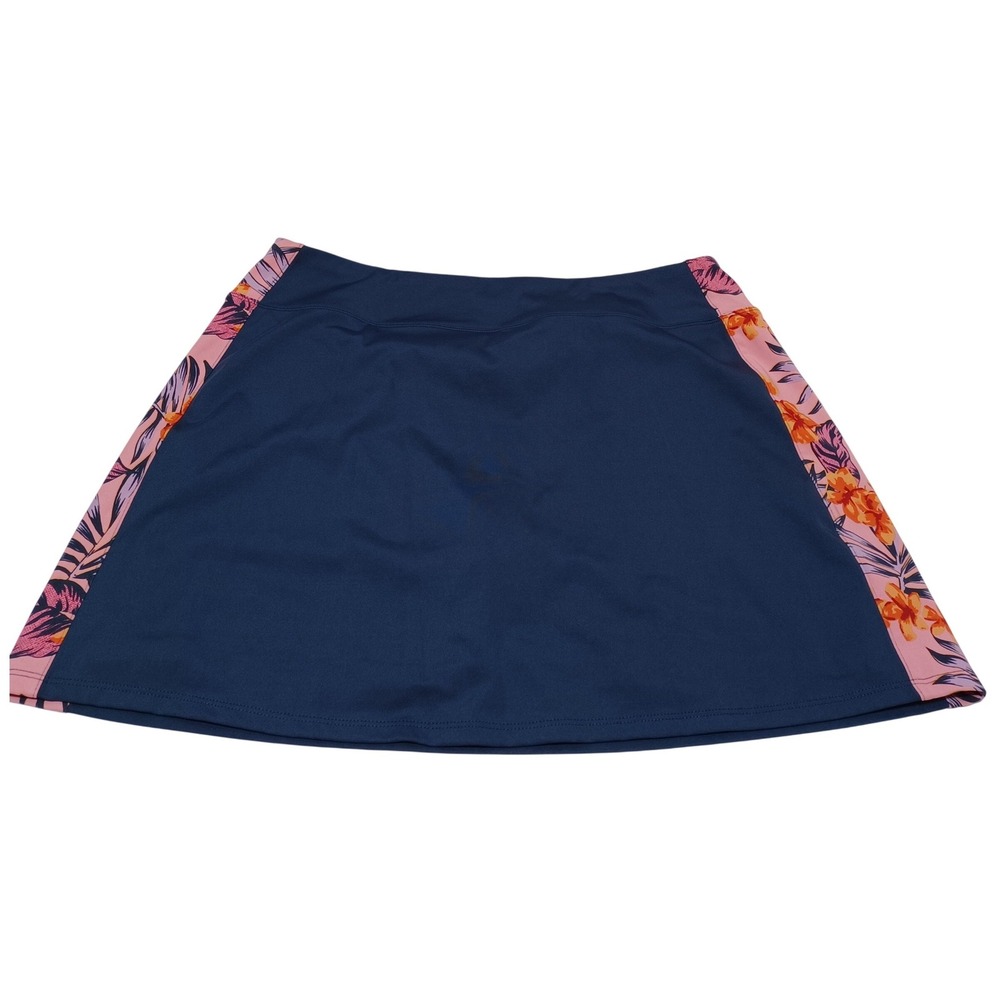 Tommy Bahama Golf Skort Womens L‎ Gray Pink Floral Athleisure Sporty Tenniscore